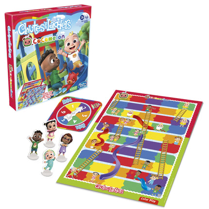 Hasbro Gaming Chutes and Ladders: juego de mesa edición CoComelon para niños de 3 años en adelante, juego preescolar para 2 a 4 jugadores