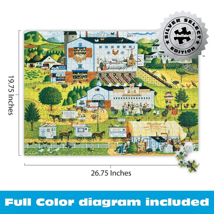 Buffalo Games - Silver Select - Charles Wysocki - Sunny Side Up - 1000 Piece Jigsaw Puzzle for Adults - Challenging Puzzle Perfect for Game Nights - Finished Size is 26.75 x 19.75