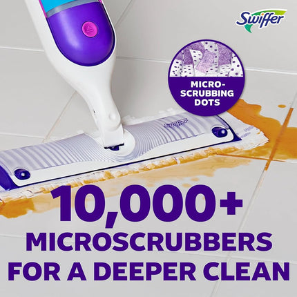 Swiffer PowerMop Kit de trapeador multisuperficie para limpieza de pisos, aroma fresco, el kit de trapeador incluye PowerMop, 2 repuestos de almohadillas para trapear, 1 solución de limpieza de pisos con aroma fresco y 2 baterías