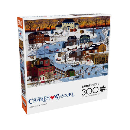 Buffalo Games - Charles Wysocki - Cider Brook Farms - Large Piece Jigsaw Puzzle for Adults - Challenging Puzzle Perfect for Game Nights - Finished Size is 21.25 x 15.00