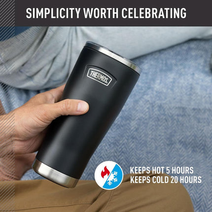 Thermos ICON Series, Stainless Steel Tumbler with Slide Lock, 24 Ounce, Crimson
