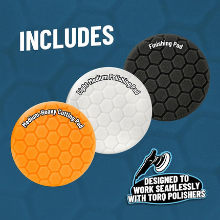Chemical Guys HEX_3KIT_6 6.5" Buffing Pad Kit (4 Items), 16 fl. oz, 4 Pack