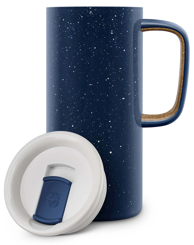 Ello 429-0293-026-6 Campy Insulated Stainless Steel Travel Mug, Navy, 18 oz
