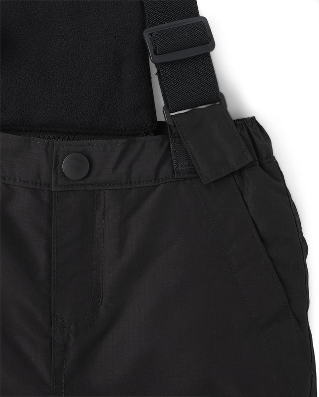 The Children's Place Boys Snow Bib Overall Ski Pants, Black, 7