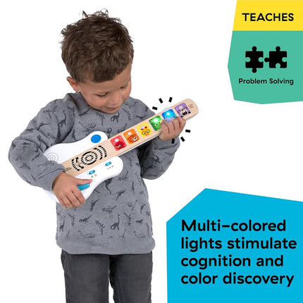 Baby Einstein Strum Along Songs Magic Touch Wooden Musical Light Up Toy Guitar with Whammy Bar, Age 6 Months+