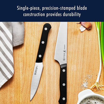 HENCKELS Solution Ensemble de 12 couteaux ultra-tranchants, couteau de chef, couteau à pain, couteau à steak, conception allemande issue de plus de 100 ans de maîtrise, Noyer
