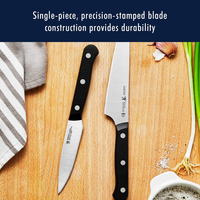 Juego de 12 cuchillos HENCKELS Solution Razor-Sharp, cuchillo de chef, cuchillo de pan, cuchillo para carne, diseño alemán basado en más de 100 años de maestría, nogal