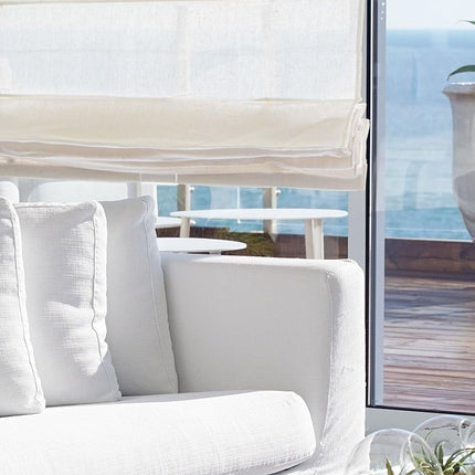 Chicology Roman Shades for Windows, Roman Window Shades, Roman Shades, Window Treatments, Window Shades for Home, Window Shade, 29" W X 64" H, Pacific White (Semi-Sheer/Light Filtering)