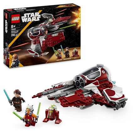 LEGO Star Wars Ahsoka’s Jedi Interceptor Building Toy for 8+ Year Old Boys & Girls, Set Features 2 Minifigures with Lightsabers and Droid Figure for The Clone Wars Fans, Buildable Kids Toy 75401