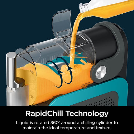 Ninja FS301 Professional Maker with RapidChill Technology, 88 oz Drink & Slushie Machine, 5 Preset Programs, Frozen Margaritas, Frappés, and More, Premium Accents, Black