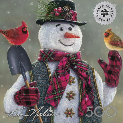 Buffalo Games – Kim Norlien - Snow Grandpa - 500 Piece Silver Select Jigsaw Puzzle Colorful Puzzles for Adults – Precision-Cut Pieces, Beautiful Artwork, and Hours of Relaxing Fun