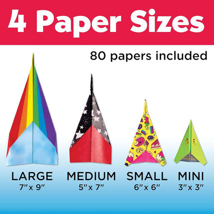 Creativity for Kids Stunt Squadron Avions en Papier Pliables et à Lancer : Créez 80 Avions en Papier, Kit Scientifique STEM pour Enfants, Kit de Bricolage Avions en Papier pour Enfants, Cadeaux et Jouets pour Garçons de 6 à 8 Ans et Plus