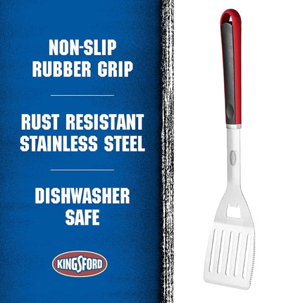 Kingsford Stainless Steel BBQ Spatula with Red & Black Handle
