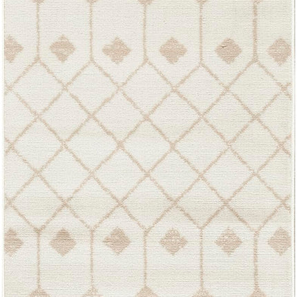 Nourison Grafix Farmhouse Ivory Beige 2'3" x 7'6" Area Rug, Easy Cleaning, Non Shedding, Bed Room, Living Room, Dining Room, Kitchen (2x8)