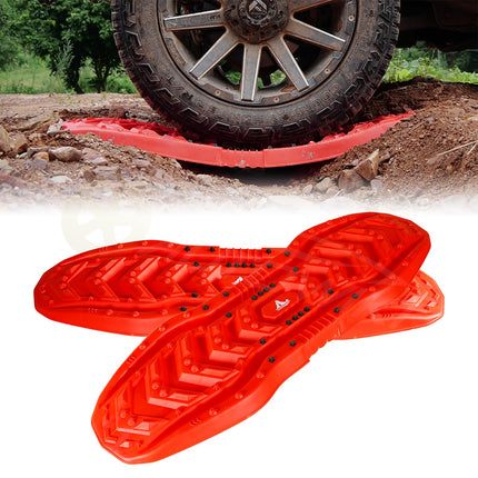 I1MOTOR Red Recovery Boards Tire Traction Mats Wit