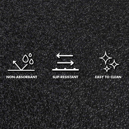 MOTIONTEX 8M-110-24C-5 Exercise Equipment Mat for Under Stationary Bike, Spin Bike, Fitness Equipment, Home Gym Floor Protection, 24" x 60", Black