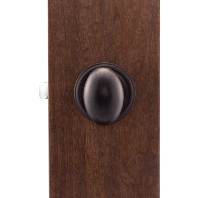 Copper Creek EK2020TB Egg Door Knob, Passage Function, 1 Pack, in Tuscan Bronze