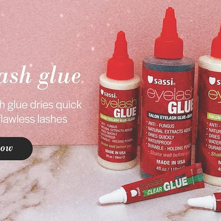 Colle à Cils Sassi Salon, Noire, Flacon de 2 oz par Sassi