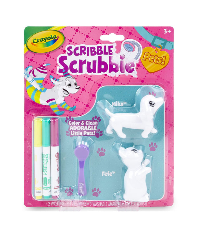 Crayola Scribble Scrubbie Pets 6/Pkg-Cat & Dog