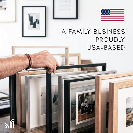 Americanflat 12x17 Picture Frame with Polished Plexiglass - Epic Collection - Gallery Wall Frames with Engineered Wood - Photo Frame for Wall Display - Black