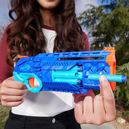 Nerf Elite 2.0 Trailblazer RD-8 Blaster, Wild Edition Color Design, 8-Dart Rotating Drum, Hammer Action, 16 Elite Darts, Tactical Rail