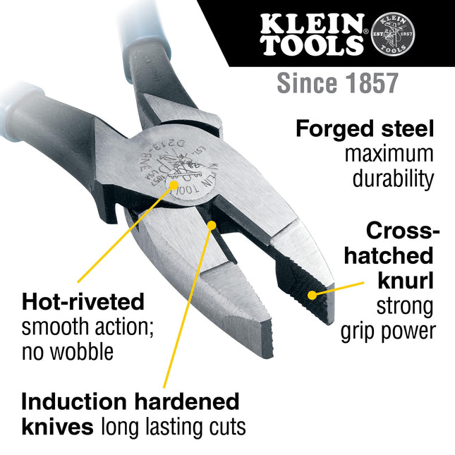 Lineman's Pliers, 20 cm Klein Tools D213-8NE
