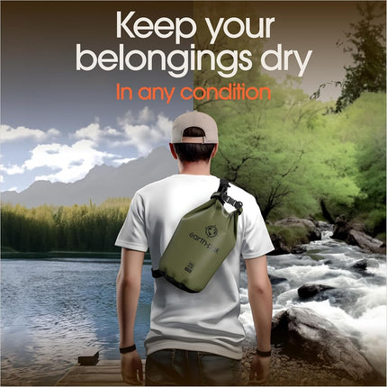 Earth Pak -Waterproof Dry Bag - Roll Top Dry Sack Keeps Gear Dry for Boating, Hiking, Camping and Fishing with Waterproof Phone Case (Light Blue, 20L)