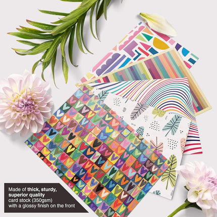 Dessie Different Blank Greeting Cards With Colored Envelopes and Gold Seals, 4x6 Inch, 50 Blank Cards