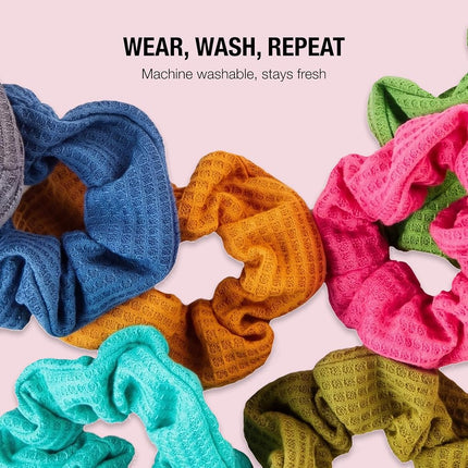 Conair Scunci by The Original Super Comfy Waffle Knit Scrunchie, Assorted Scrunchies 36 Count