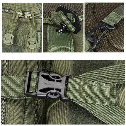 hopopower Tactical Sling Bag Pack Military Assault Rucksack Shoulder Bag Backpack Chest Pack Handbag Waterproof for Travel School Hiking Camping Trekking Exploring Fishing Hunting, Green, Small