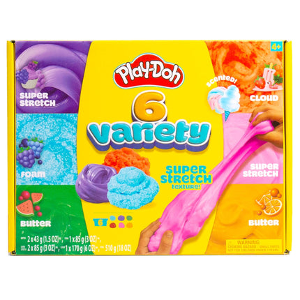 Play-Doh 6 Variety Compounds - Super Stretch, Play