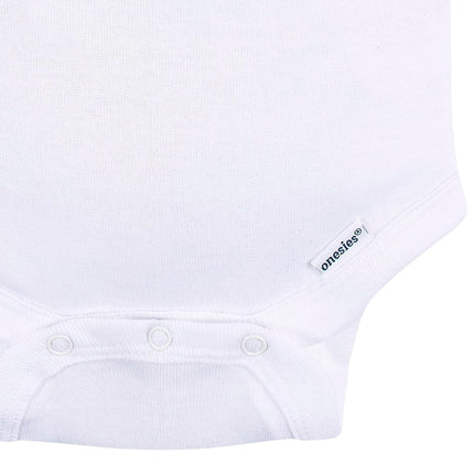 Gerber Unisex Baby Multi-pack Sleeveless Onesies Bodysuit, White, 12 Months