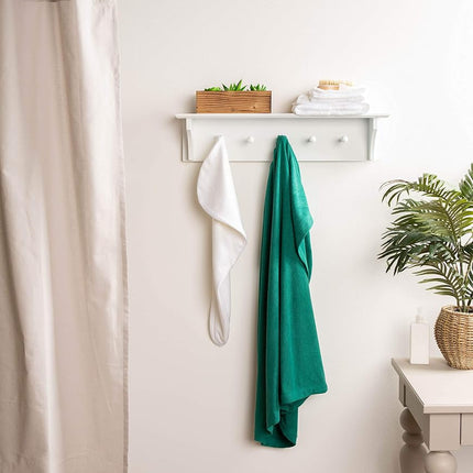 DII Women's Microfiber Shower Wrap, 55x32.5, Beach Wrap, Spa Wrap, Bath Wrap, Machine Washable, Perfect for College Dorm, Pools, Gyms, Beaches, Locker Rooms, Bathroom, Emerald
