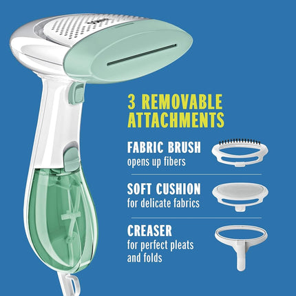 Conair Handheld Garment Steamer for Clothes, ExtremeSteam 1200W, Portable Handheld Design, White/Light Green, 14.478 cms (L) x 19.812 cms (W) x 32.766 cms (H)