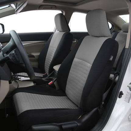 FH GROUP Car Seat Covers Front Set 3D Air Mesh - Universal Fit, Polyester, Airbag Compatible, Gray, Sedan, SUV, Van
