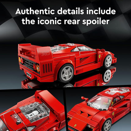 LEGO® Speed Champions Ferrari F40 Supercar 76934 Buildable Vehicle, Toy Model Car Playset with Driver Minifigure, Collectible Building Set for Kids, Toy for Boys and Girls