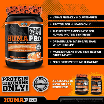 ALR Industries Humapro Powder, Mandarin Orange, 334 Gram