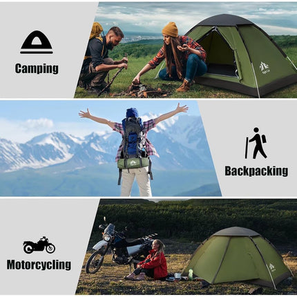 Night Cat Backpacking Tent for One 1 to 2 Persons Lightweight Waterproof Camping Hiking Tent for Adults Kids Scouts Easy Setup Single Layer