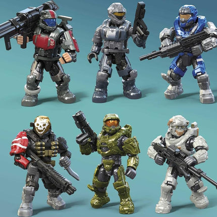Mega HALO Pack de personnages 20e anniversaire HALO Infinite Ensemble de construction, jouets de construction pour garçons [Exclusivité Amazon]