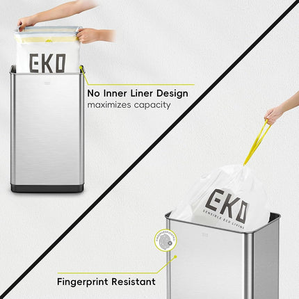 EKO Kitchen Automatic Sensor Rubbish Bin, 50L, Stainless Steel
