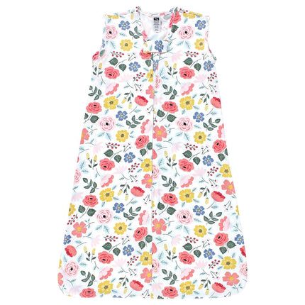 Hudson Baby Unisex Baby Cotton Sleeveless Wearable Sleeping Bag, Sack, Blanket, Modern Botanical, 18-24 Months