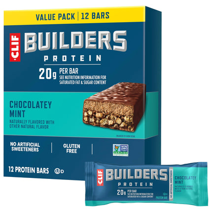 Clif Builder's - Chocolate Mint Flavour - Vegetabl
