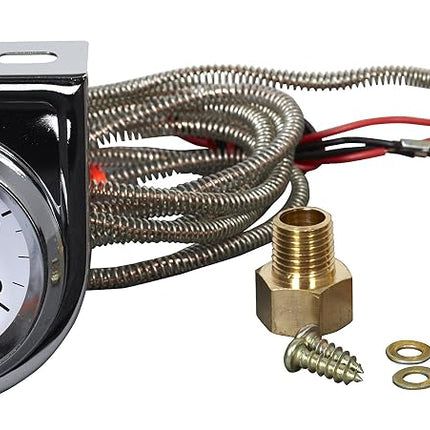 Bosch SP0F000045 Style Line 2 Mechanical Water/Oil Temperature Gauge (White Dial Face, Chrome Bezel)