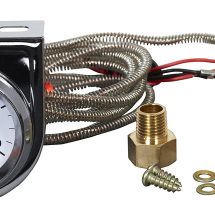 Bosch SP0F000045 Style Line 2 Mechanical Water/Oil Temperature Gauge (White Dial Face, Chrome Bezel)
