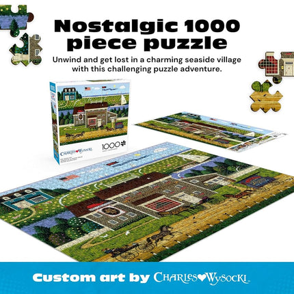 Buffalo Games - Charles Wysocki - Red Whale Inn - 1000 Piece Jigsaw Puzzle for Adults Challenging Puzzle Perfect for Game Nights - Finished Puzzle Size is 26.75 x 19.75