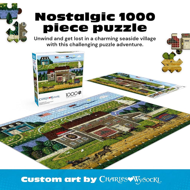 Buffalo Games - Charles Wysocki - Red Whale Inn - 1000 Piece Jigsaw Puzzle for Adults Challenging Puzzle Perfect for Game Nights - Finished Puzzle Size is 26.75 x 19.75