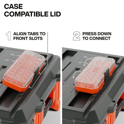 Klein Tools 54200MBX MODbox Medium Deep Tool Box, Heavy Duty Organizer with Removable Tray, Water and Debris Resistant, Stackable Module