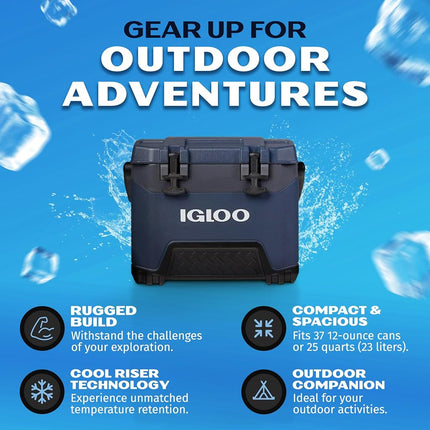 IGLOO BMX 52 Cool Box 49L – ultra‑durable outdoor cooler with reinforced insulation, ideal for camping, fishing, work, festivals and outdoor use – keeps drinks and food cold for hours