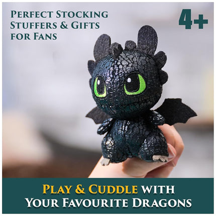 Spin Master Universal Pictures How to Train Your Dragon Mini Plushies, Toothless & Deadly Nadder 2-Pack, 3” Dragon Stuffed Animals, Kids Toys for Boys Ages 4 & Up