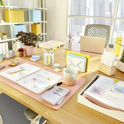 Post-it Greener Notes, 3x3 in, 12 Pads, America's #1 Favorite Sticky Notes, Helsinki Collection, Pastel Colors (Pink, Blue, Mint, Yellow), Clean Removal, 100% Recycled Material (654-RP-A)
